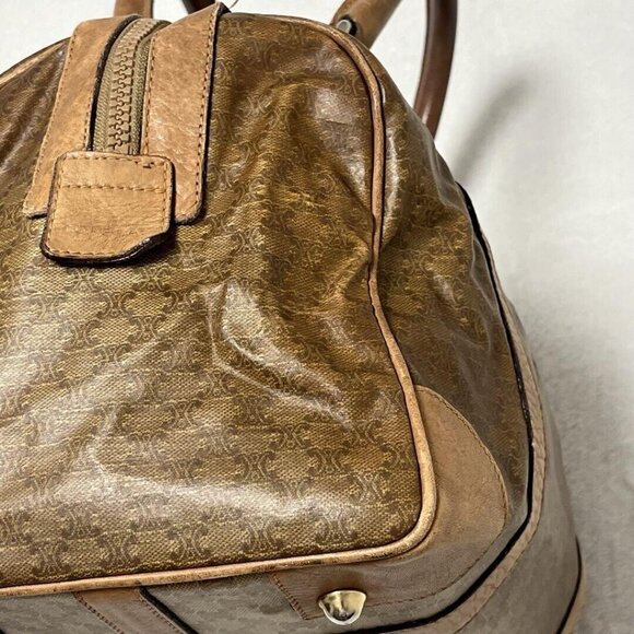 Celine Boston Bag Brown Macadam Pattern - Picture 9 of 10